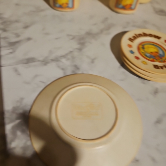 Vintage Rainbow Brite Childs Toy Teaset Bluebird Toys 1984 Cups And Saucers - Picture 5 of 10